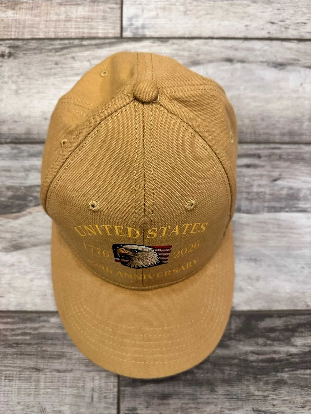 250th Anniversary United States Eagle Baseball Cap - Tan